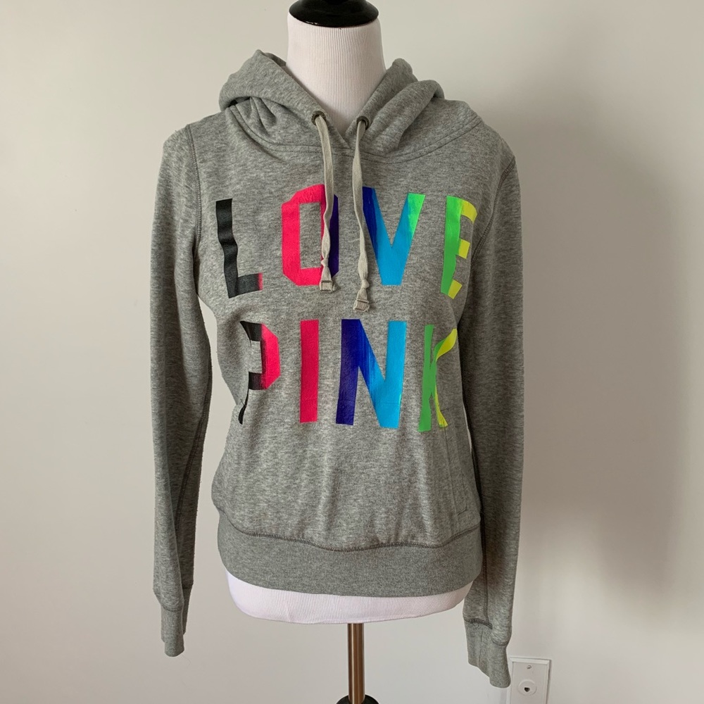 {Pink} Grey Hoodie